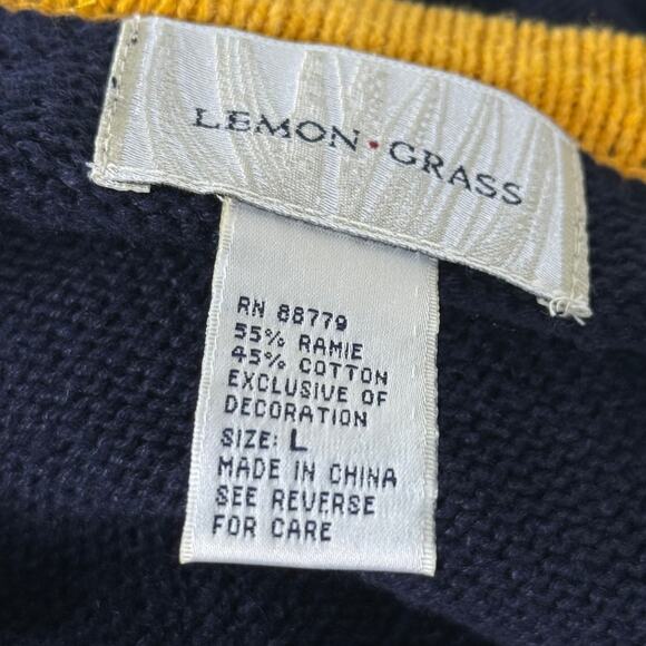 Vintage 90s Y2k Embroidered School Teacher Cardigan Sweater Grandma Novelty L - Picture 4 of 7